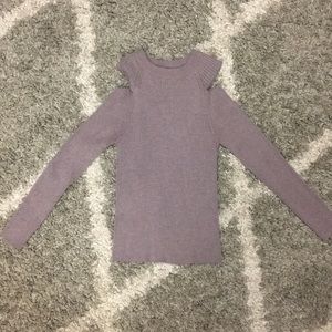 Cut out shoulder sweater